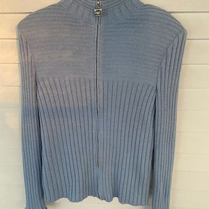 St John’s Sport by Marie Grey vintage sweater set. Size M blue grey.